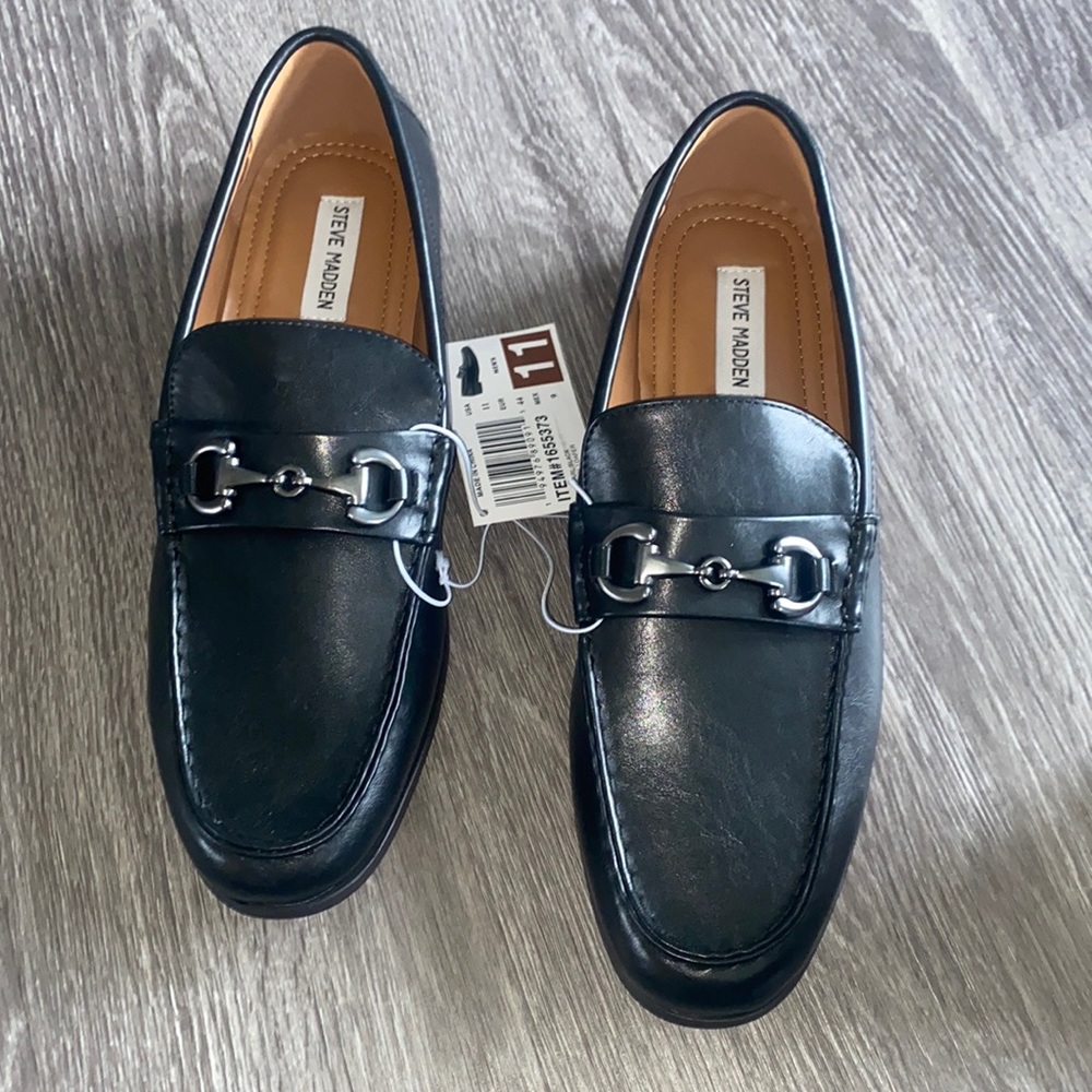 New Steve Madden mens 11 slip on dress shoe buckle P-Quarl